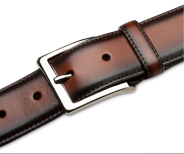 Mezlan Calfskin Belt - Cognac