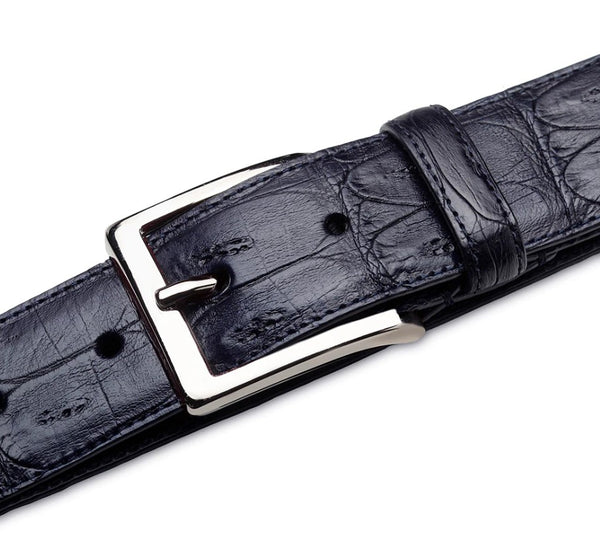 Mezlan Crocodile Belt - Blue