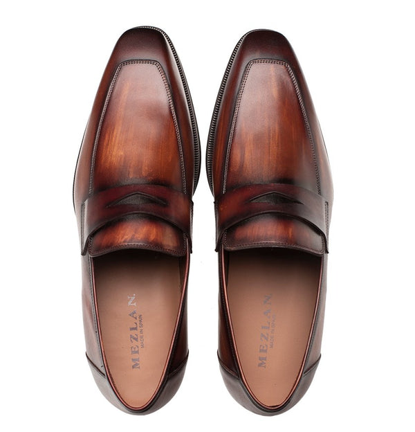 Mezlan Avenue Loafer - Cognac/Rust