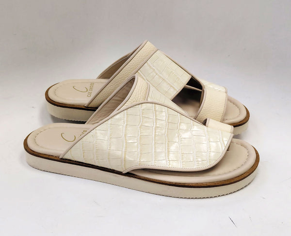 C Collection Boca Calfskin Sandal - Beige