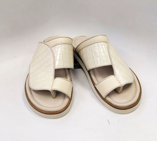 C Collection Boca Calfskin Sandal - Beige