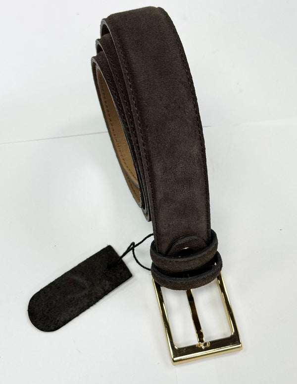 C Collection Suede Belt - Brown