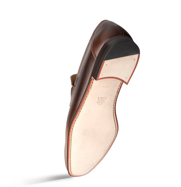 Mezlan Calfskin Loafer - Taupe/Brown