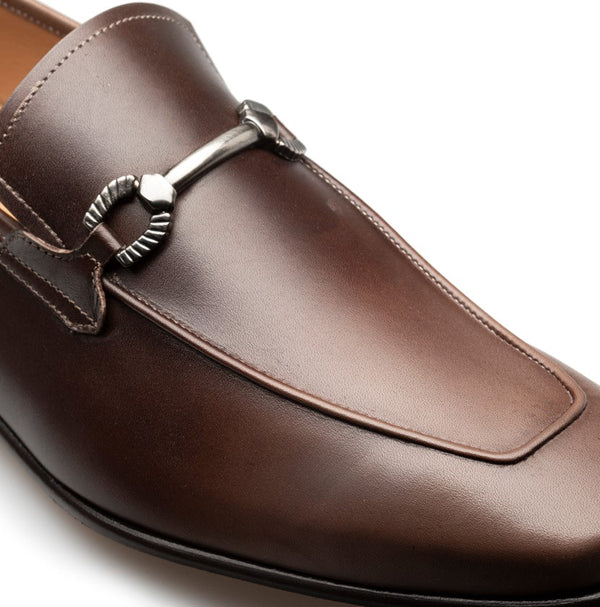Mezlan Calfskin Loafer - Taupe/Brown