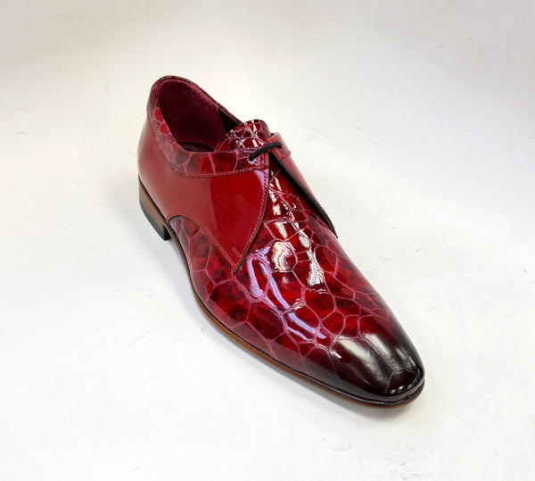 C Collection Leather Slip On - Burgundy