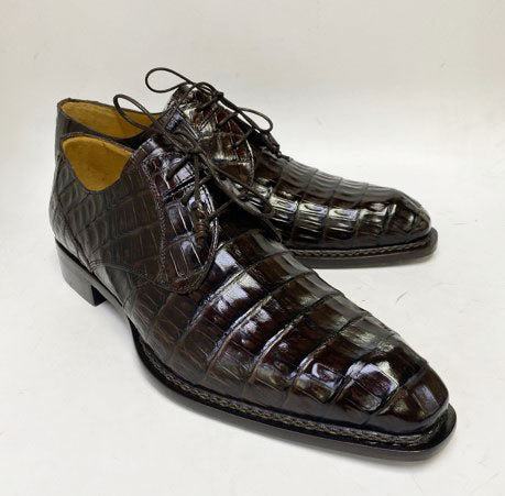 Mezlan "Cratos" Crocodile Derby Brown