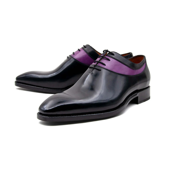 Ugo Vasare Oliver Calfskin Shoes - Black/Purple