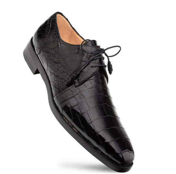 Mezlan Dandy Alligator Derby - Black