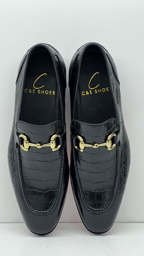C Collection Leather Loafer - Black