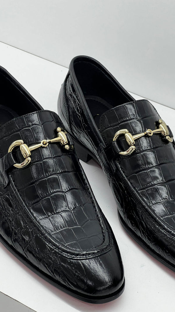 C Collection Leather Loafer - Black