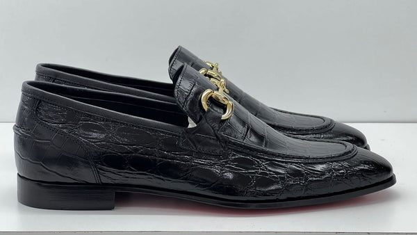 C Collection Leather Loafer - Black