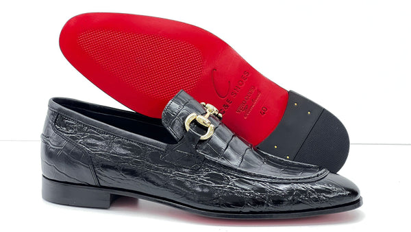 C Collection Leather Loafer - Black