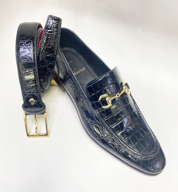 C Collection Leather Loafer - Black