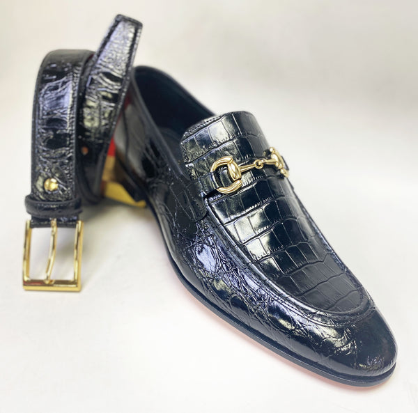 C Collection Leather Loafer - Black