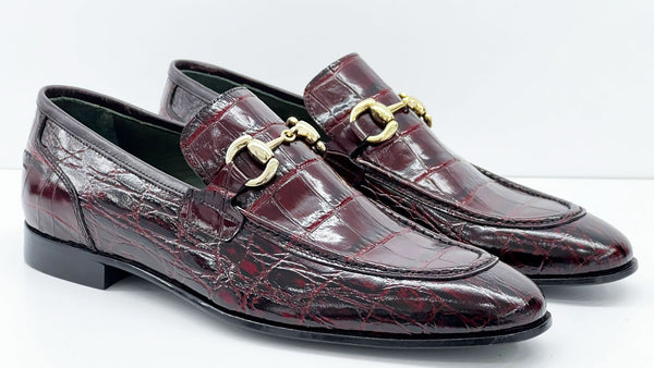 C Collection Leather Loafer - Burgundy