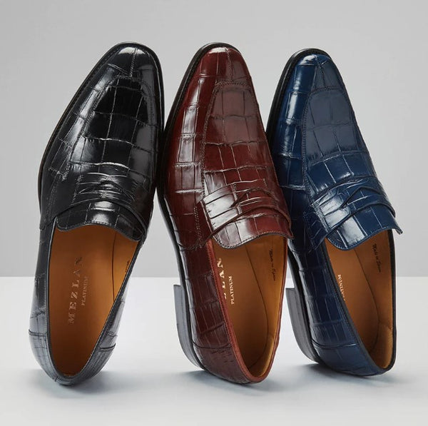 Mezlan Piccolo Alligator Penny Loafer - Sport