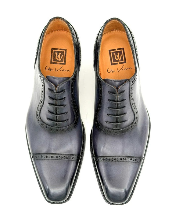 Ugo Vasare Ethan Leather Oxford - Grey