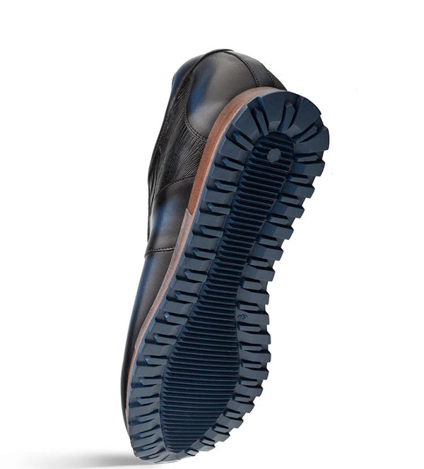 Mezlan Lizard Calfskin Sneaker - Blue