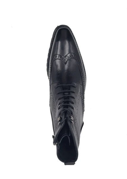 Carrucci Calfskin Boot - Black