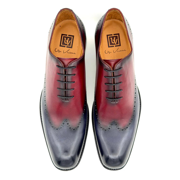 Ugo Vasare Williams Wholecut Shoe - Burgundy/Grey