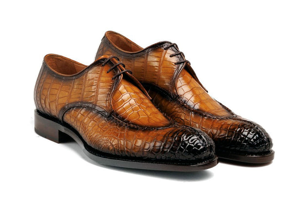 Ugo Vasare Jayden Alligator Shoe - Caramel