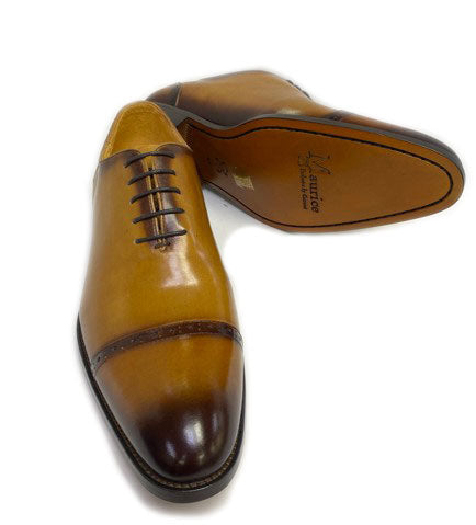 Maurice Leather Cap-Toe Oxford - Cognac