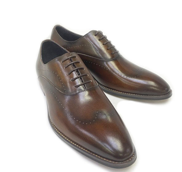 C&E Burnished Calfskin Oxford - Brown