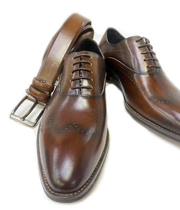 C&E Burnished Calfskin Oxford - Brown
