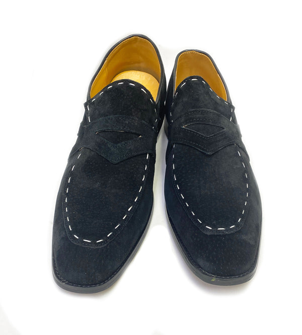 C&E Shoes Maurice Suede Loafer - Black