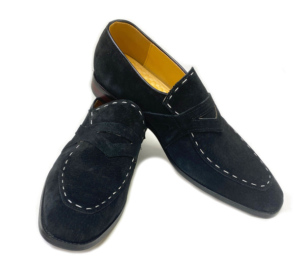 C&E Shoes Maurice Suede Loafer - Black