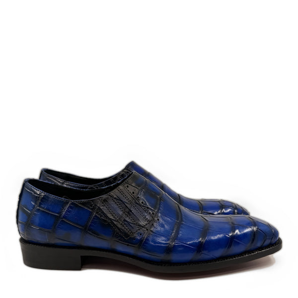 Maurice San Francisco Custom Made Alligator Shoe - Dark Blue