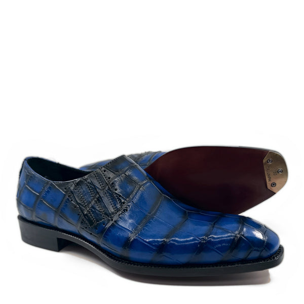 Maurice San Francisco Custom Made Alligator Shoe - Dark Blue