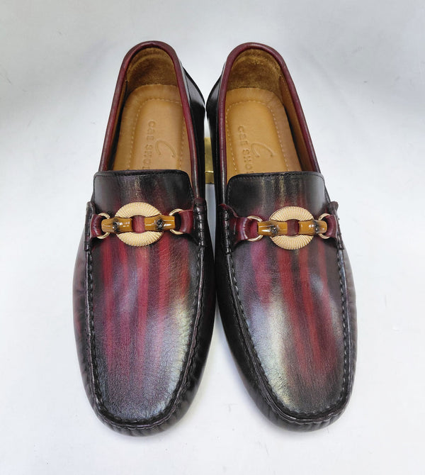 C Collection Miami Leather Driver - Burgundy