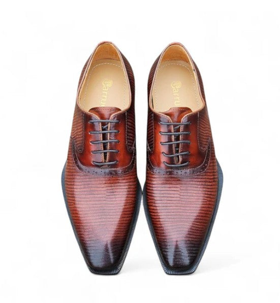 Carrucci Milano Calfskin Lace-Up - Whiskey