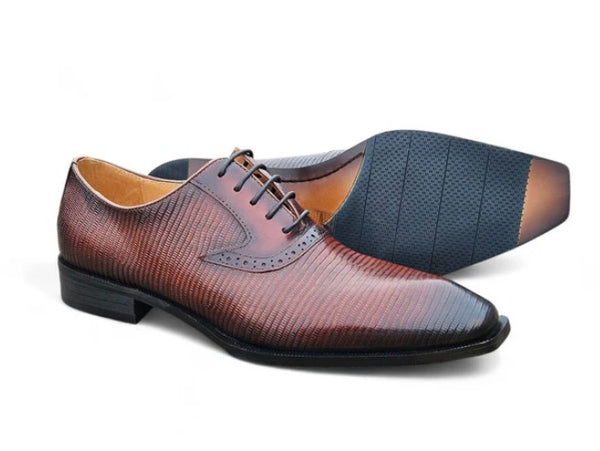 Carrucci Milano Calfskin Lace-Up - Whiskey