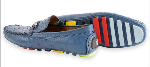 Pelle Palm Beach Ostrich Driver - Ocean/Blue