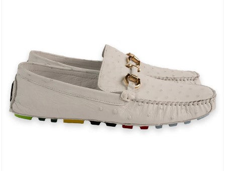 Pelle Palm Beach Ostrich Driver - White