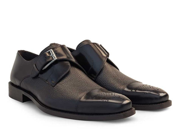 Mezlan Phoenix Calfskin Monkstrap - Brown