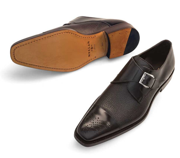 Mezlan Phoenix Calfskin Monkstrap - Brown
