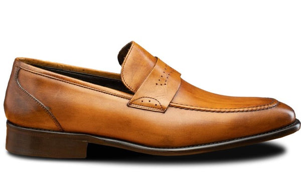 Toscana Wholecut Leather Loafer - Cognac