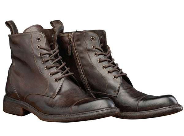 Toscana Leather Combat Boot - Brown