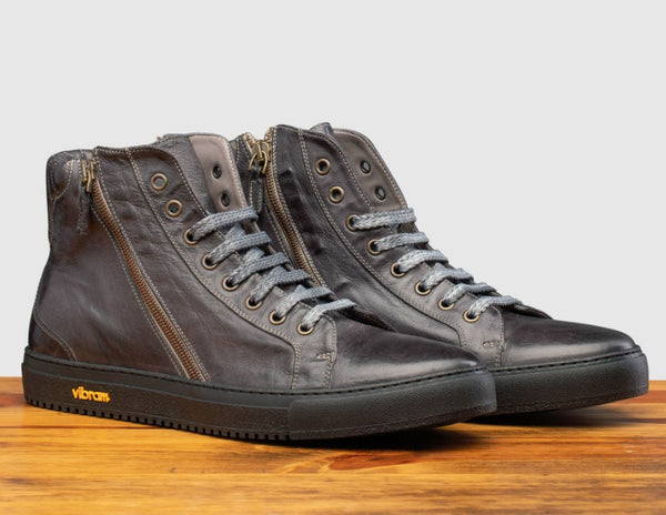 Toscana Buffed Leather Sneaker - Brown
