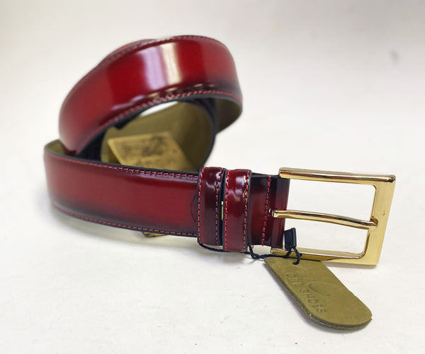 C Collection Leather Belt - Red