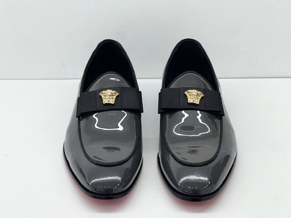 C Collection Patent Leather Loafer - Grey