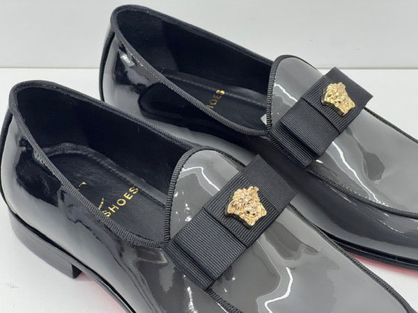 C Collection Patent Leather Loafer - Grey