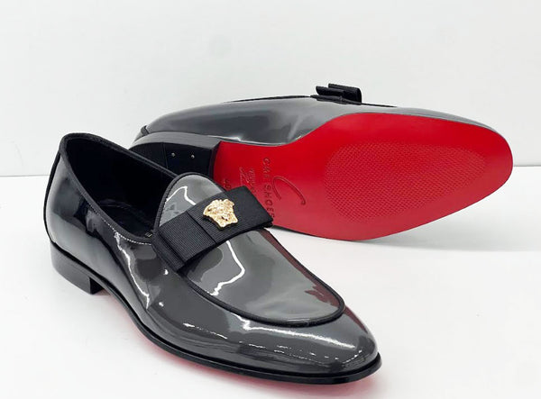 C Collection Patent Leather Loafer - Grey