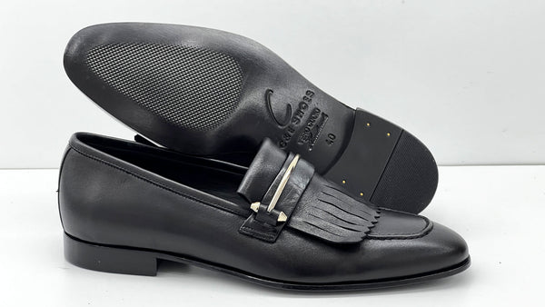 C Collection Leather Loafer - Black