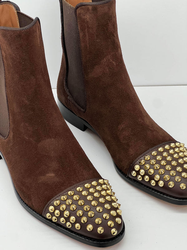 C Collection Suede Boot - Brown