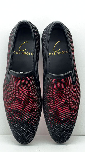 C Collection Suede Loafer - Red/Black