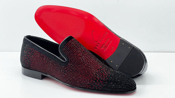 C Collection Suede Loafer - Red/Black